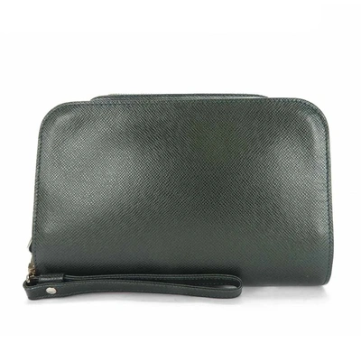 Pre-owned Louis Vuitton Pochette Leather Clutch Bag () In Green