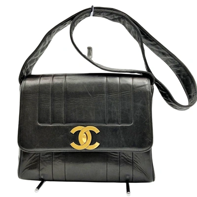 Pre-owned Chanel Mademoiselle Leather Shopper Bag () In Black