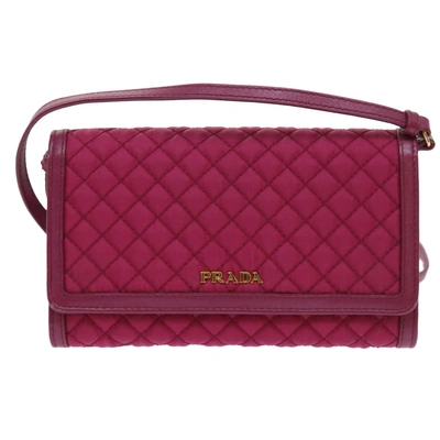 Prada Tessuto Synthetic Wallet () In Pink