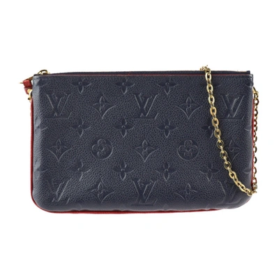 Pre-owned Louis Vuitton Pochette Double Zip Canvas Clutch Bag () In Red
