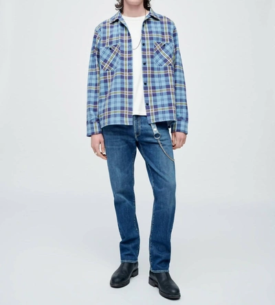 Re/done Men's Plaid Shirt In Blue