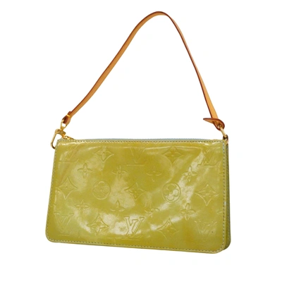 Pre-owned Louis Vuitton Lexington Patent Leather Clutch Bag () In Green