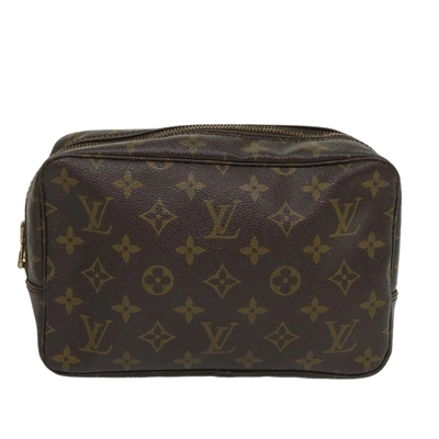 Pre-owned Louis Vuitton Trousse De Toilette Canvas Clutch Bag () In Brown