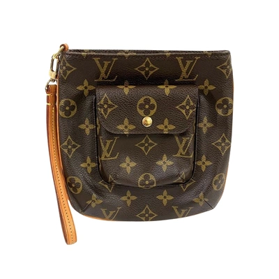 Pre-owned Louis Vuitton Partition Canvas Clutch Bag () In Brown