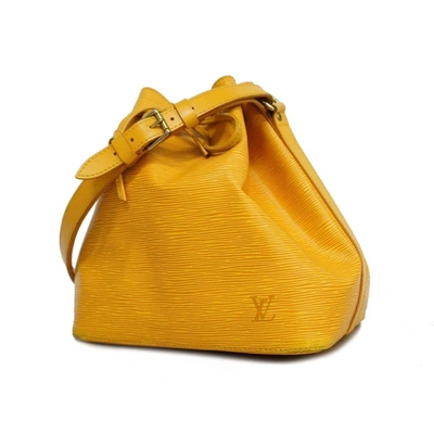 Pre-owned Louis Vuitton Noé Leather Shoulder Bag () In Yellow