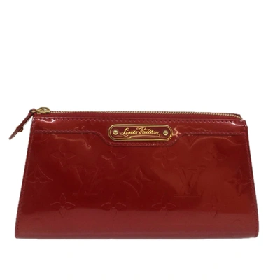 Pre-owned Louis Vuitton Cosmetic Pouch Patent Leather Clutch Bag () In Red