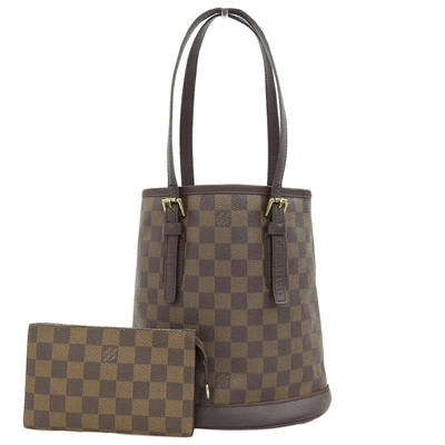 Pre-owned Louis Vuitton Bucket Pm Canvas Handbag () In Brown