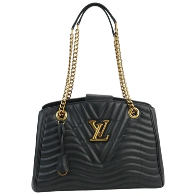 Pre-owned Louis Vuitton New Wave Leather Tote Bag () In Black