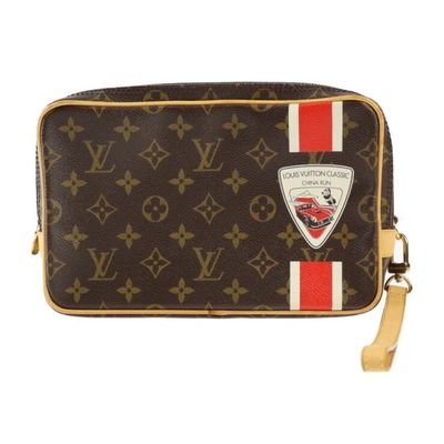 Pre-owned Louis Vuitton Pavel Canvas Clutch Bag () In Brown