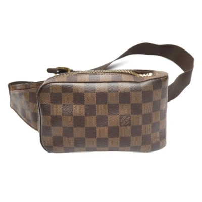 Pre-owned Louis Vuitton Geronimos Canvas Clutch Bag () In Brown