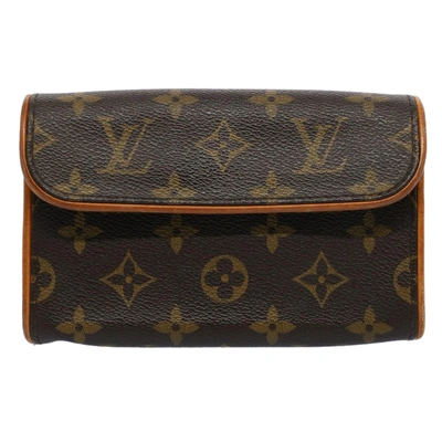 Pre-owned Louis Vuitton Florentine Canvas Clutch Bag () In Brown