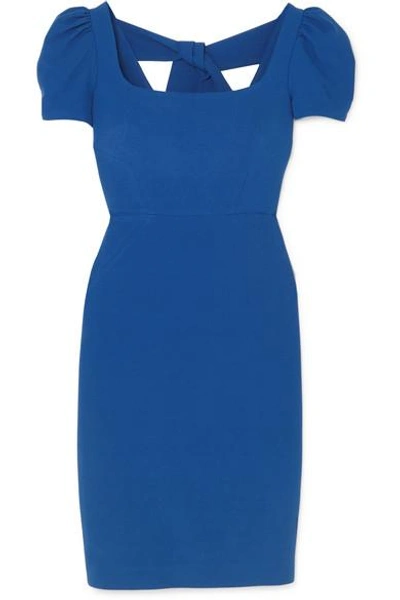 Rebecca Vallance Poppy Crepe Midi Dress In Blue