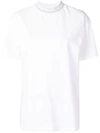 Acne Studios Gojina Oversized Intarsia-trimmed Cotton-jersey T-shirt In White