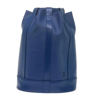 Pre-owned Louis Vuitton Randonnée Leather Shoulder Bag () In Blue