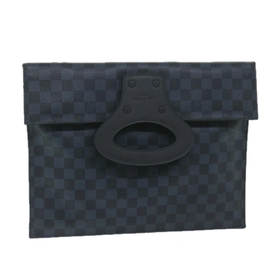 Pre-owned Louis Vuitton Pochette Canvas Clutch Bag () In Black