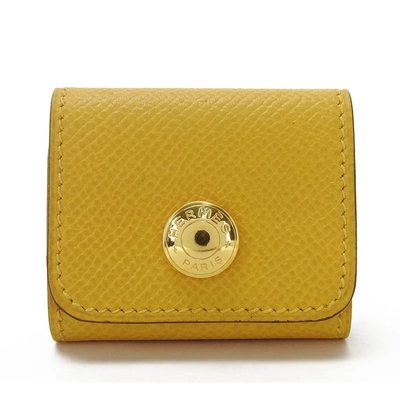 Hermes Leather Clutch Bag () In Yellow