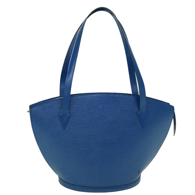 Pre-owned Louis Vuitton Saint Jacques Leather Shoulder Bag () In Blue