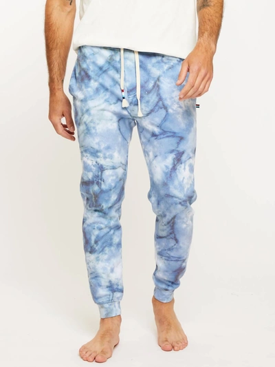 Sol Angeles Granite Marble Jogger In Blue Marble Print In Multi