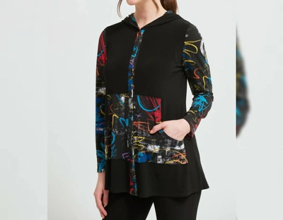 Joseph Ribkoff Graffiti Pocket Front Top In Black