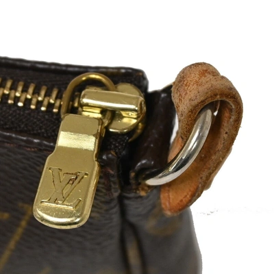 Pre-owned Louis Vuitton Pochette Accessoires Canvas Clutch Bag () In Brown