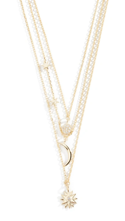 Jules Smith Celestial Necklace In Gold/clear
