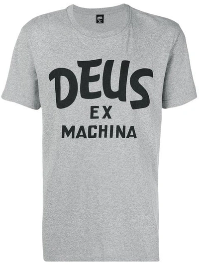 Deus Ex Machina Logo Print T-shirt - Grey