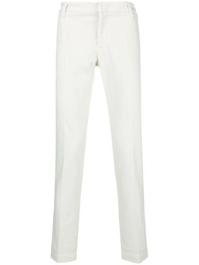 Entre Amis Straight-leg Chinos In White