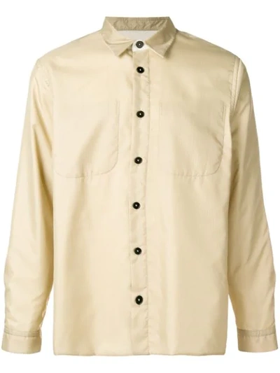 Jil Sander Oversized Button Shirt In Neutrals