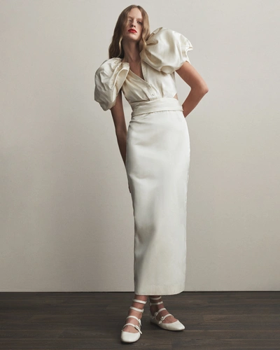 Hellessy Women's Indya Silk Midi Dress In White
