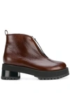 Marni Chunky Platform Boots In Brown