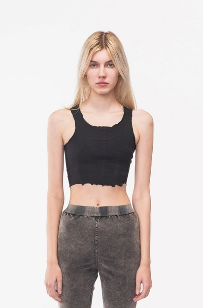 Marc Le Bihan Noir Crop Top In 42