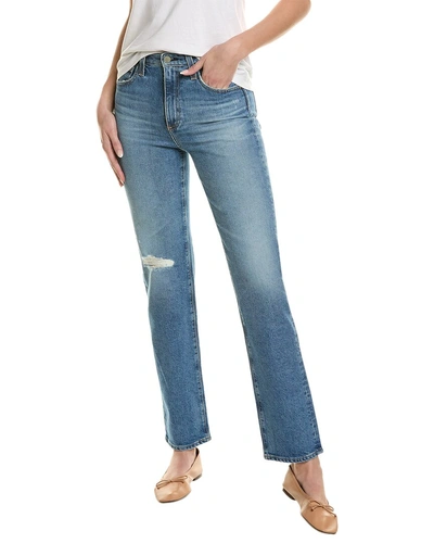 Ag Jeans Alexxis 18 Years Poplar High-rise Vinte Straight Jean In Blue