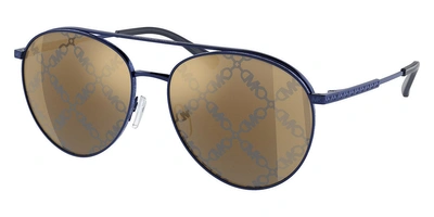 Michael Kors Women's Arches 58mm Navy Blue Sunglasses Mk1138-1895am-58 In Gold / Navy