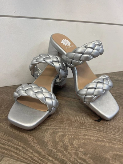 Yellowbox Womens Carlen Braided Heels Sandal In Silver