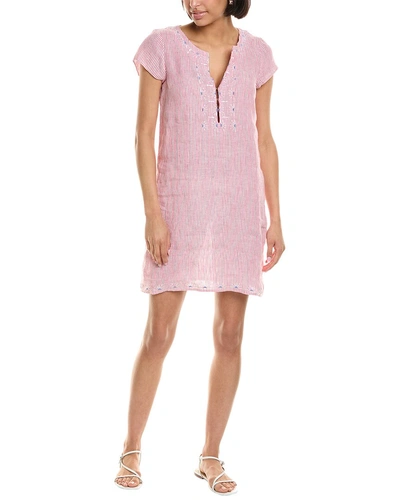 Hiho Rachel Linen Shift Dress In Pink