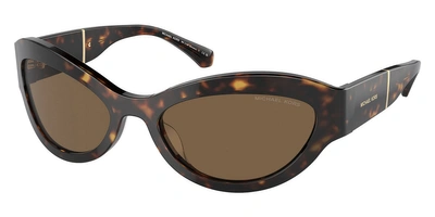 Michael Kors Women's Burano 59mm Dark Tortoise Sunglasses Mk2198-300673-59 In Brown