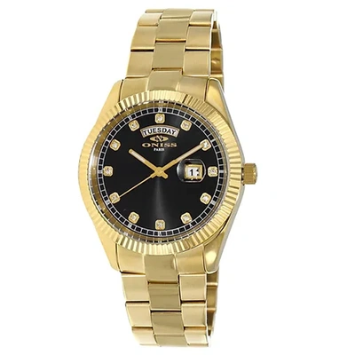 Oniss Men's Admiral Black Dial Watch In Black / Gold / Gold Tone