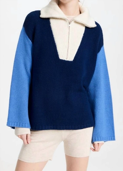 Sablyn Aretha Cashmere Pullover In Cadet In Blue