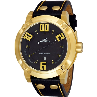 Adee Kaye Men's Gamma-mesh Rose Gold Dial Watch In Black / Gold / Gold Tone / Yellow