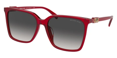 Michael Kors Women's Canberra 58mm Red Transparent Sunglasses Mk2197f-39558g-58 In Red   /   Red. / Grey
