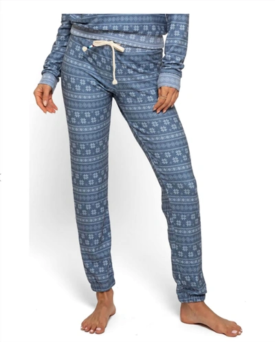 Sol Angeles Women's Fair Isle Hacci Jogger In Indigo In Multi