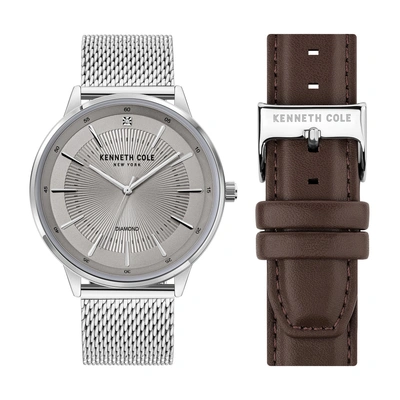 Kenneth Cole New York Men's 45mm Quartz Watch Kcwgg2174562 In Silver