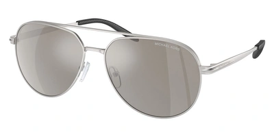 Michael Kors Men's Highlands 60mm Matte Silver Sunglasses Mk1142-10036g-60