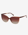 Kenneth Cole Square Ultem Sunglasses In Brown