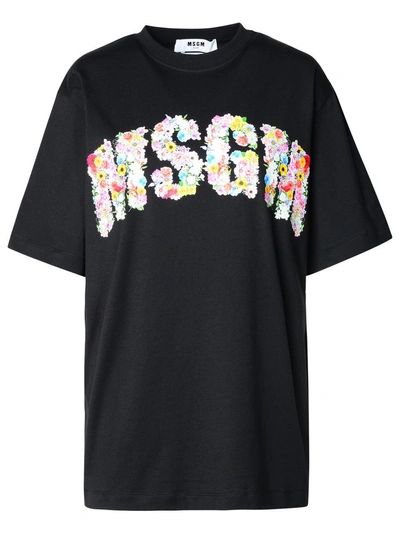 Msgm T-shirt Logo In Black