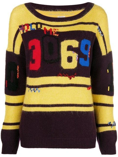 Ermanno Scervino Striped Sweater In Multicolour