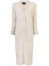 Nili Lotan Long Fitted Cardigan - Neutrals