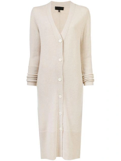 Nili Lotan Long Fitted Cardigan - Neutrals