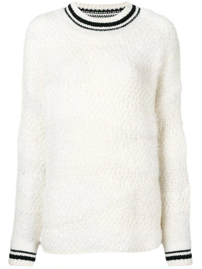 Ermanno Scervino Contrast Trim Sweater - White