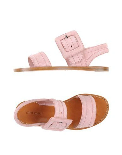 Miu Miu Sandals In Pink